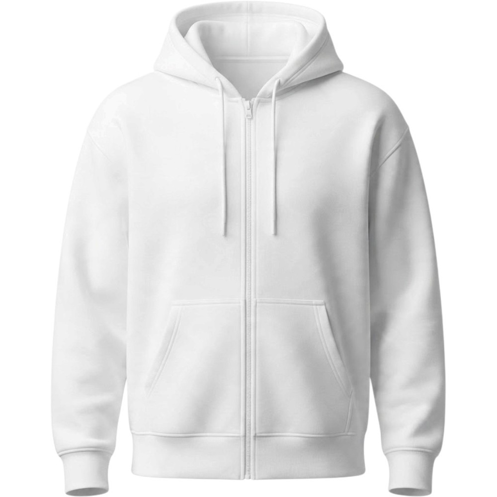 Aritzia Cozy Sweatfleece Perfect Zip Hoodie White XL Women Loungewear Sweatshirt